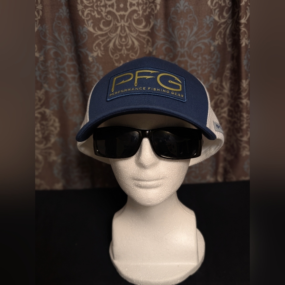 Men's NWT Columbia PFG Blue Mesh Ball Cap XXL, Sun Protection, One Size